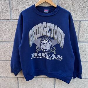 Vintage Georgetown Hoyas NCAA Crewneck Sweatshirt Made USA Men’s XL